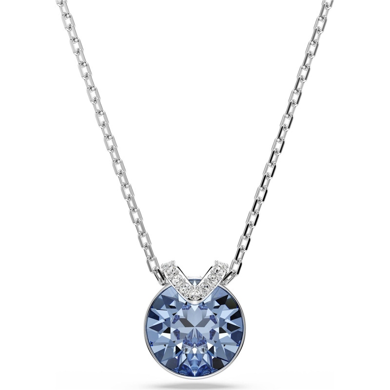 Swarovski 5734232 Bella ketting met v-hanger blauwe steen