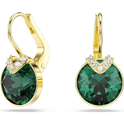 Swarovski 5735389 Bella oorhangers goudkleurig met groene steen