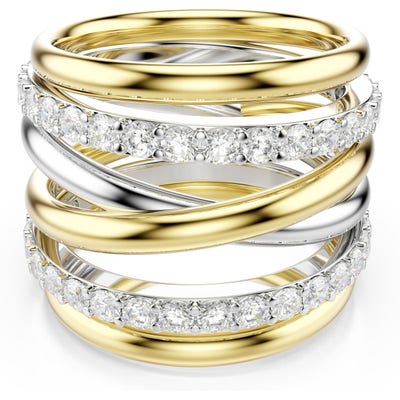 Swarovski Hyperbola cocktail ring bi-color