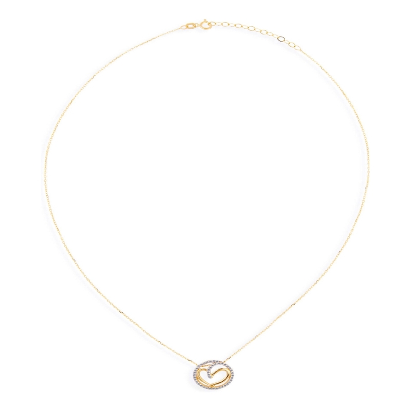 Swing Jewels PDB01-1454 Romance 14k gouden ketting met zirkonia 45,5 cm