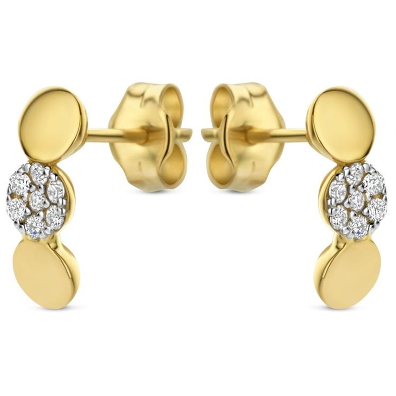 Swing Jewels SWGDE0054-Y 14k gouden oorknopjes met 0,112 ct diamant