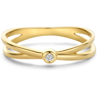 Swing Jewels SWGDR0013-Y 14k gouden ring met 0,025 ct diamant