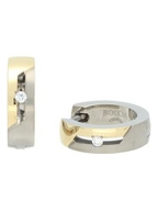 05045-04 Titanium bicolor klapcreolen 145 mm met 004 ct diamant