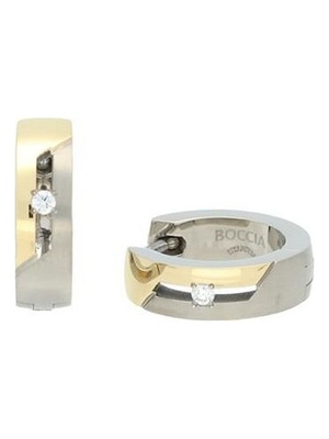 05045-04 Titanium bicolor klapcreolen 145 mm met 004 ct diamant