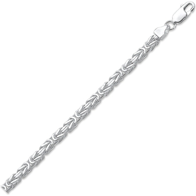 885174 Zilveren konings schakelarmband 3,5 mm
