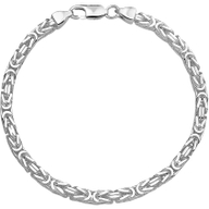 Treasure Collection TC-23282 Zilveren herenarmband met koningsschakel 4 mm