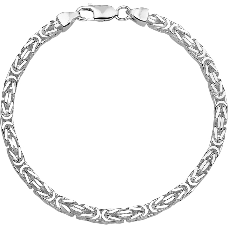 Treasure Collection TC-23282 Zilveren herenarmband met koningsschakel 4 mm