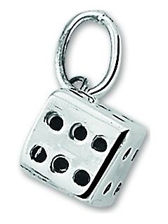 Treasure Collection TC-43118 Zilveren bedel dobbelsteen