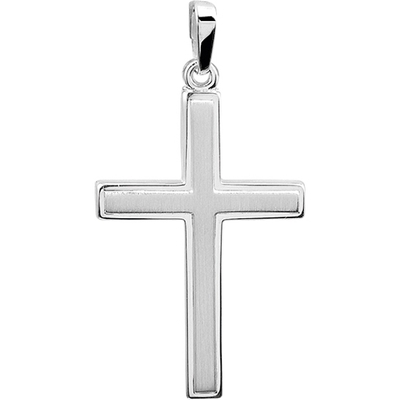 hanger kruis polimat zilver wit