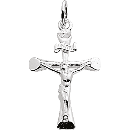 884700 Zilveren hanger met kruisje en corpus