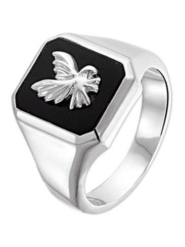 Treasure Collection TC-26080 Zilveren onix herenring