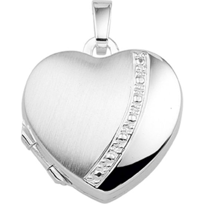 medaillon polimat zilver wit