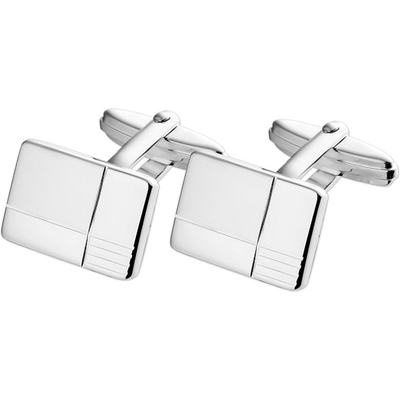 manchetknopen mat gediamanteerd zilver wit