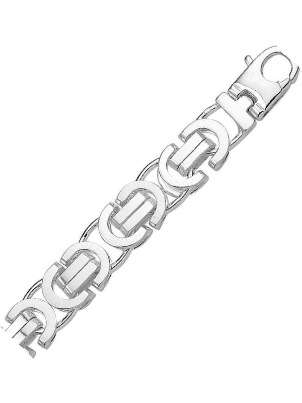 Treasure Collection TC-24641 Zilveren herencollier met platte koningsschakel 7,5 mm
