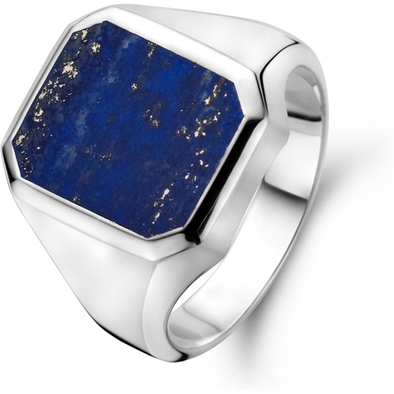 Treasure Collection R402 Zilveren zegelring met lapis 16 mm
