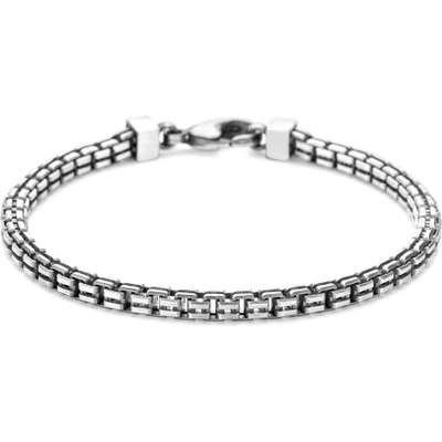 Treasure Collection 883975 Zilveren geoxideerde armband 4 mm