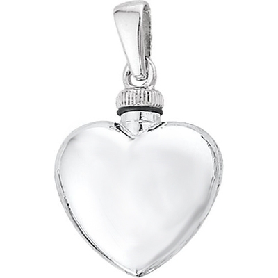 urnhanger hart zilver gerhodineerd