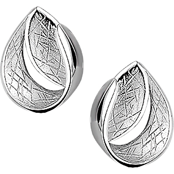 885440 Zilveren oorknopjes gescracht 13 mm