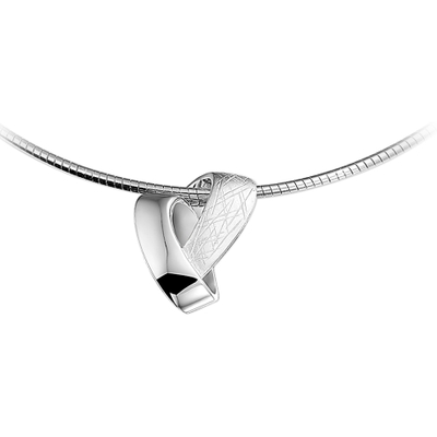 collier gescratcht 42  3 cm zilver gerhodineerd