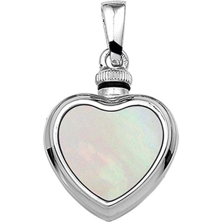 Treasure Collection 883231 Zilveren hanger hart met parelmoer