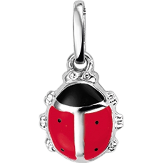 884717 Zilveren hanger lieveheersbeestje 11,5 mm