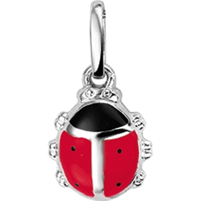 hanger lieveheersbeestje zilver gerhodineerd