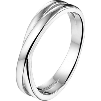 884267 Zilveren ring gekruist 4,5 mm