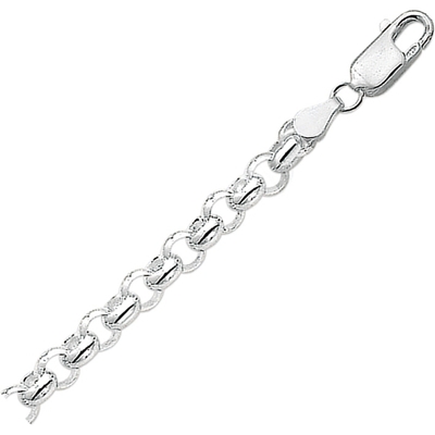 armband jasseron 45 mm 19 cm zilver gerhodineerd