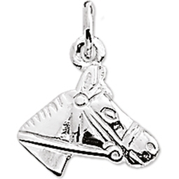 hanger paardenhoofd zilver gerhodineerd