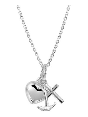 collier geloof hoop en liefde 41  4 cm zilver gerhodineerd
