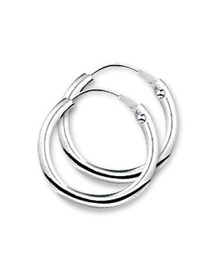 TC-42418 Zilveren creolen 2 mm dikte