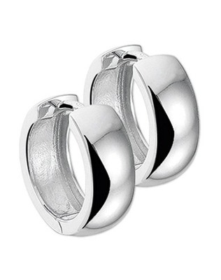 klapoorringen bol zilver gerhodineerd