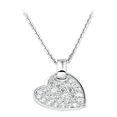 Treasure Collection TC-42658 Ketting hartje met zirkonia