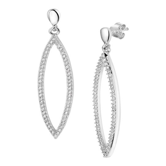 Treasure Collection TC-42389 Zilveren oorhangers zirkonia