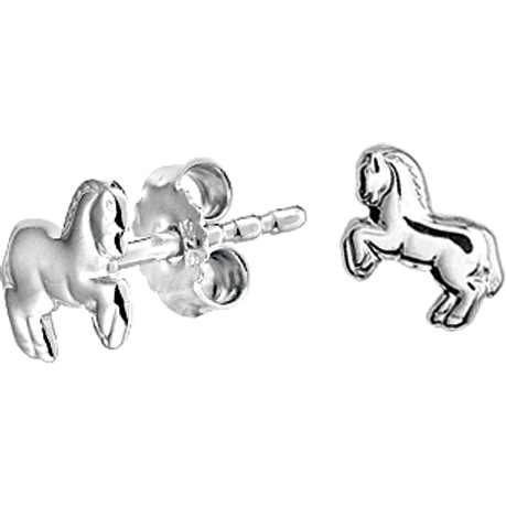 884565 Zilveren oorknopjes paard 8,5 mm