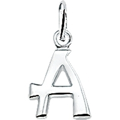 884674 Zilveren hanger met letter 13 mm
