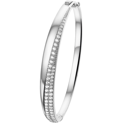 bangle scharnier zirkonia zilver gerhodineerd