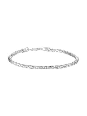 armband vossestaart rond 30 mm zilver gerhodineerd