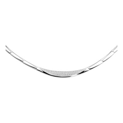 collier zirkonia zilver gerhodineerd