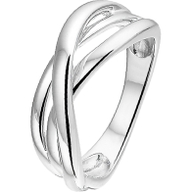 884283 Zilveren ring gekruist 8,5 mm