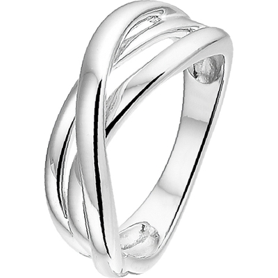 884283 Zilveren ring gekruist 8,5 mm