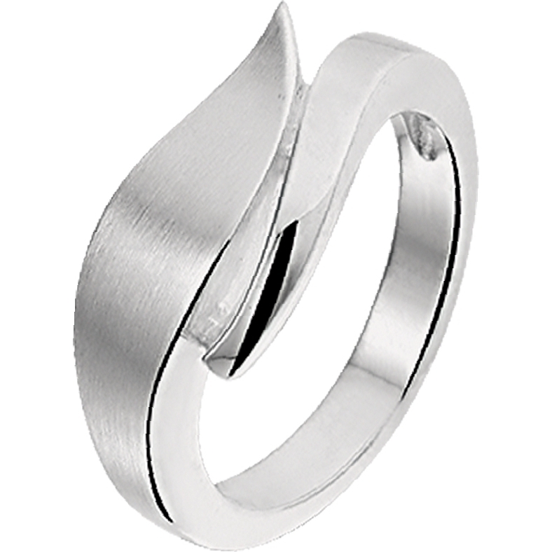 884285 Zilveren ring gematteerd 10 mm
