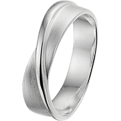 884284 Zilveren ring gematteerd 5 mm