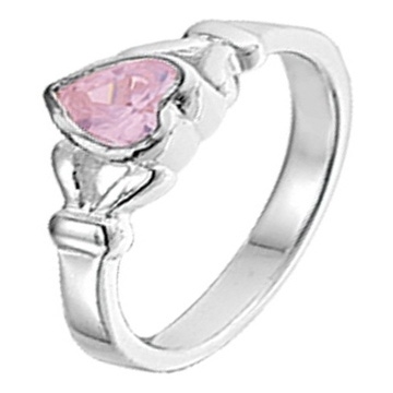 Treasure Collection TC-19031 Zilveren roze hart kinderring
