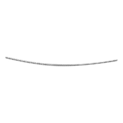 collier omega rond 42  3 cm 14 mm zilver gerhodineerd