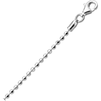 enkelbandje gediamanteerde bolletjes 24  2 cm zilver gerhodineerd
