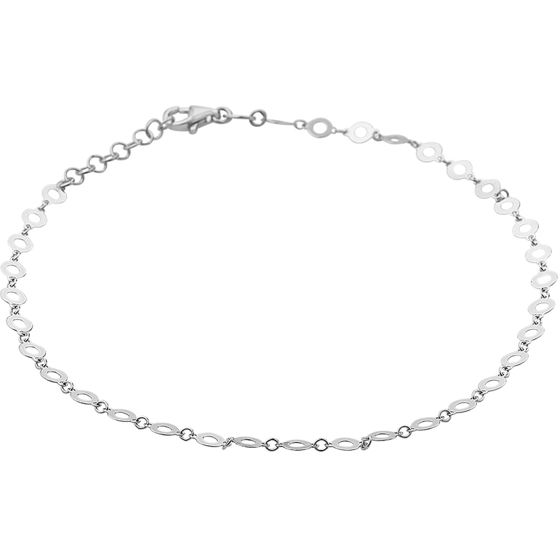 884600 Zilveren enkelbandje 4 mm 24-26 cm