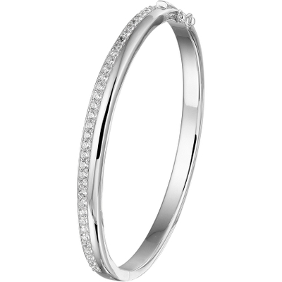 bangle scharnier zirkonia 55 x 585 mm zilver gerhodineerd