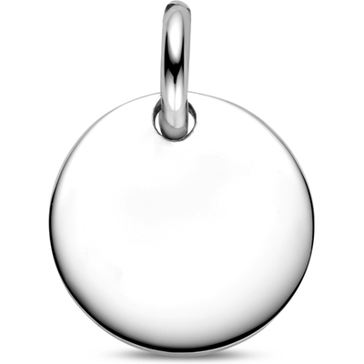 TC-51617 Zilveren graveerhanger rond