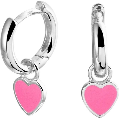 oorringen hart zilver gerhodineerd